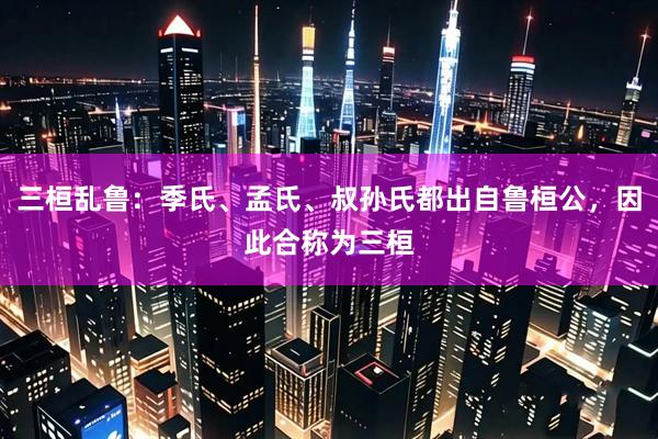 三桓乱鲁：季氏、孟氏、叔孙氏都出自鲁桓公，因此合称为三桓
